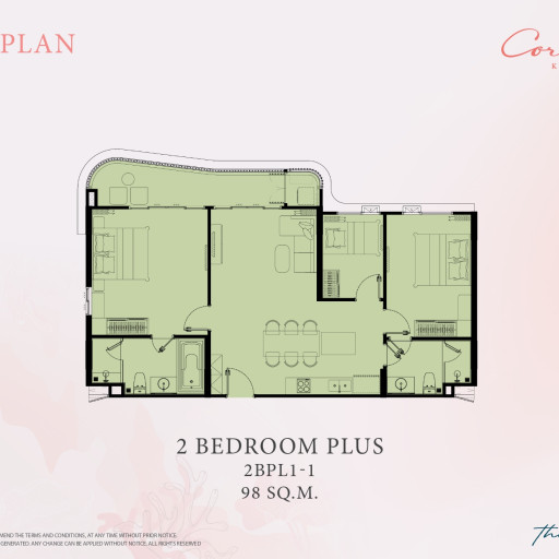 The Title Coralina Kamala, 2 bedroom apartments - from 63 m² to 110 m²